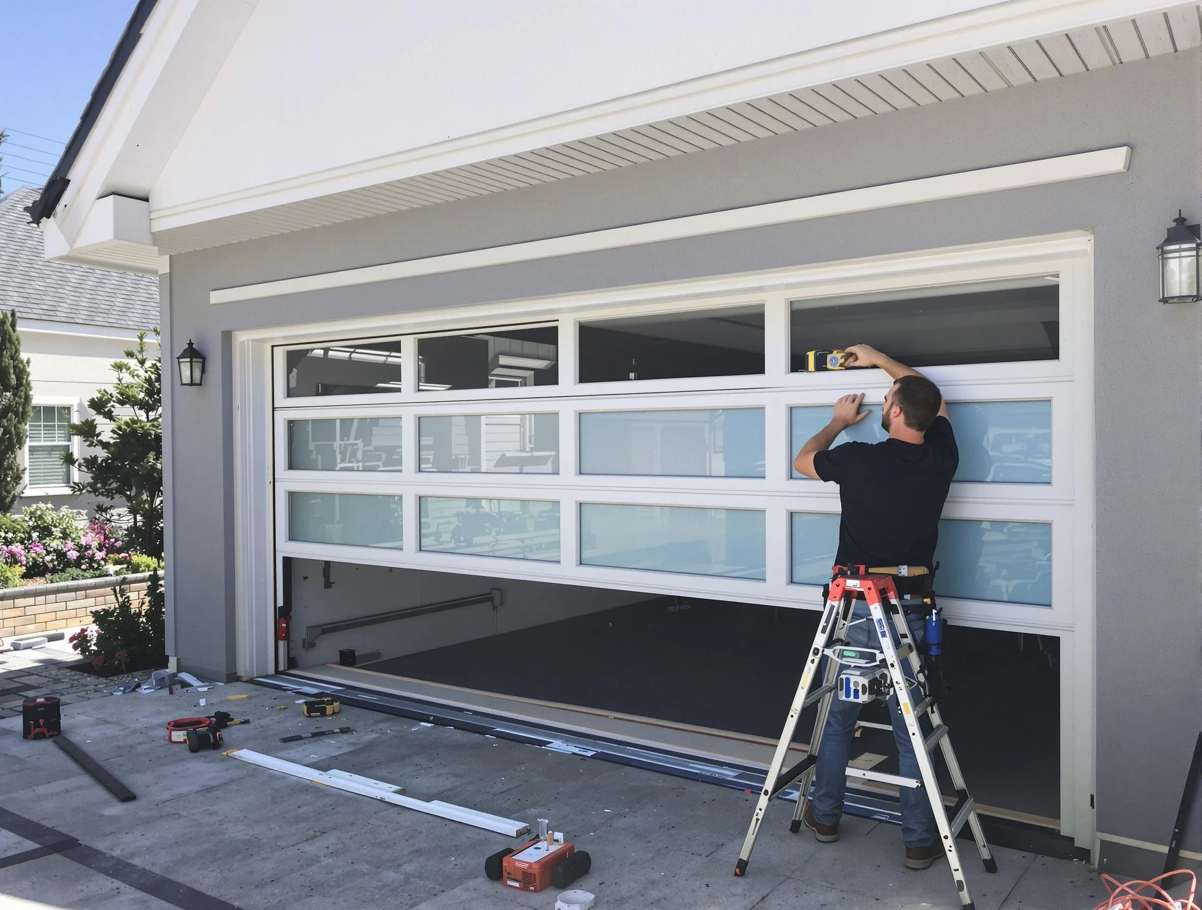 Upper Arlington Garage Door Repair team performing garage door replacement in Upper Arlington