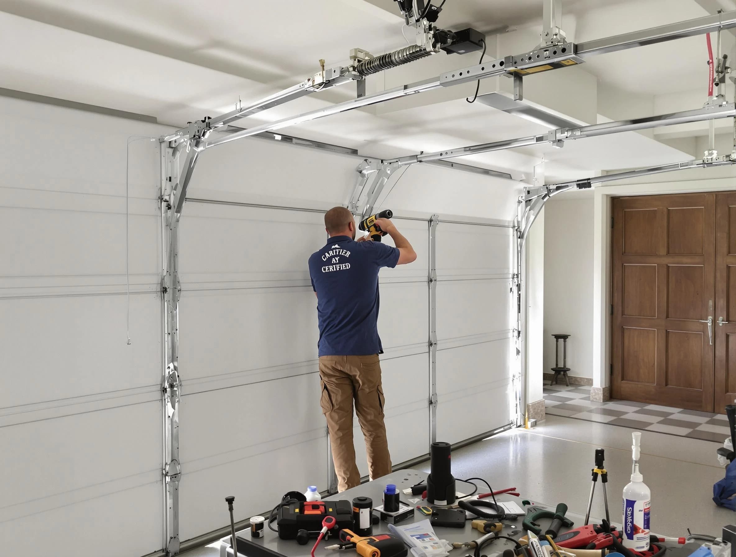 Upper Arlington Garage Door Repair certified technician performing precision garage door repair in Upper Arlington