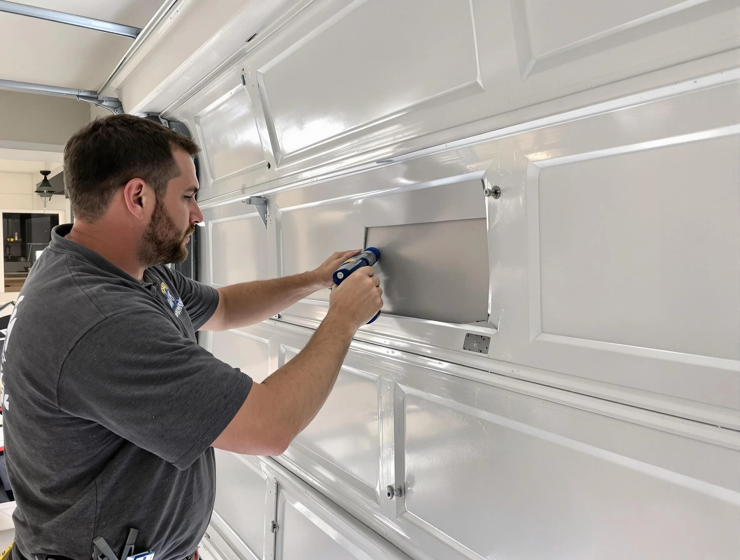 Garage door panel repair by Upper Arlington Garage Door Repair in Upper Arlington