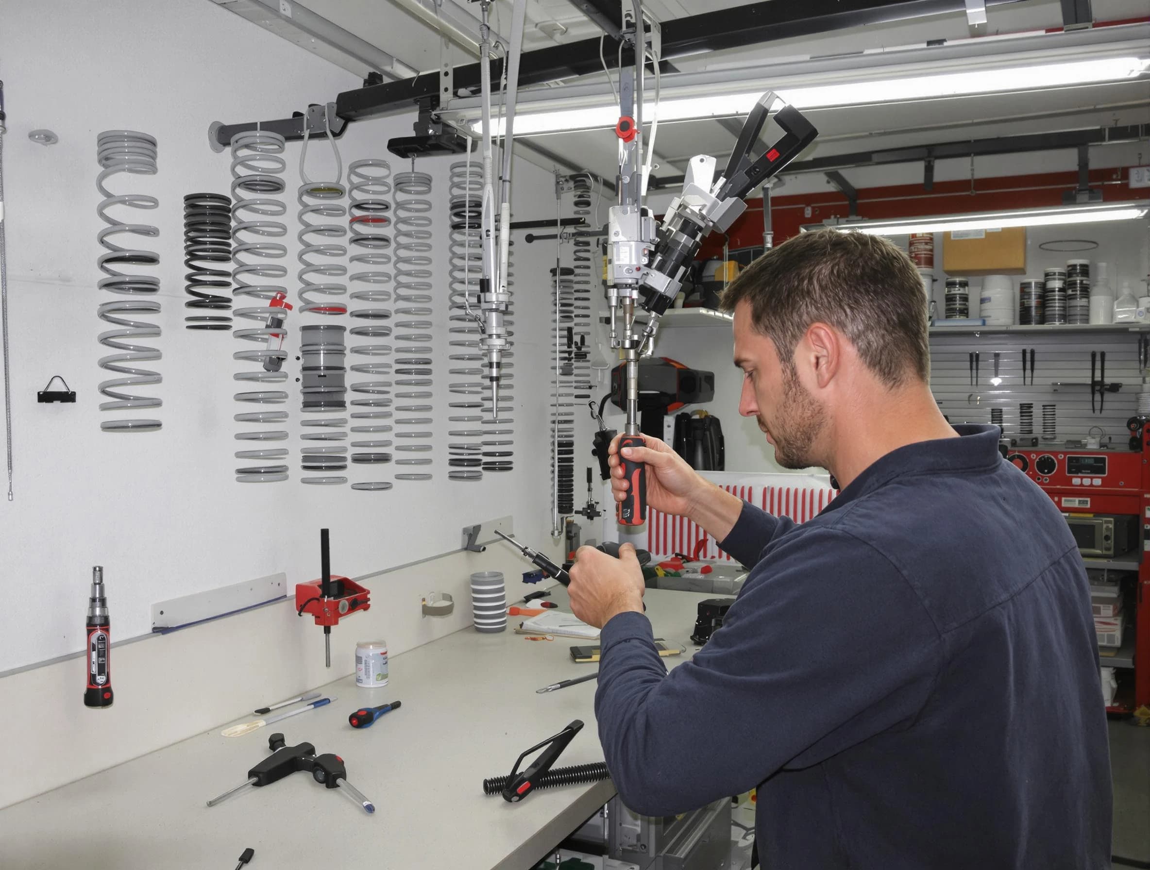 Upper Arlington Garage Door Repair safety certified technician performing precision spring replacement in Upper Arlington