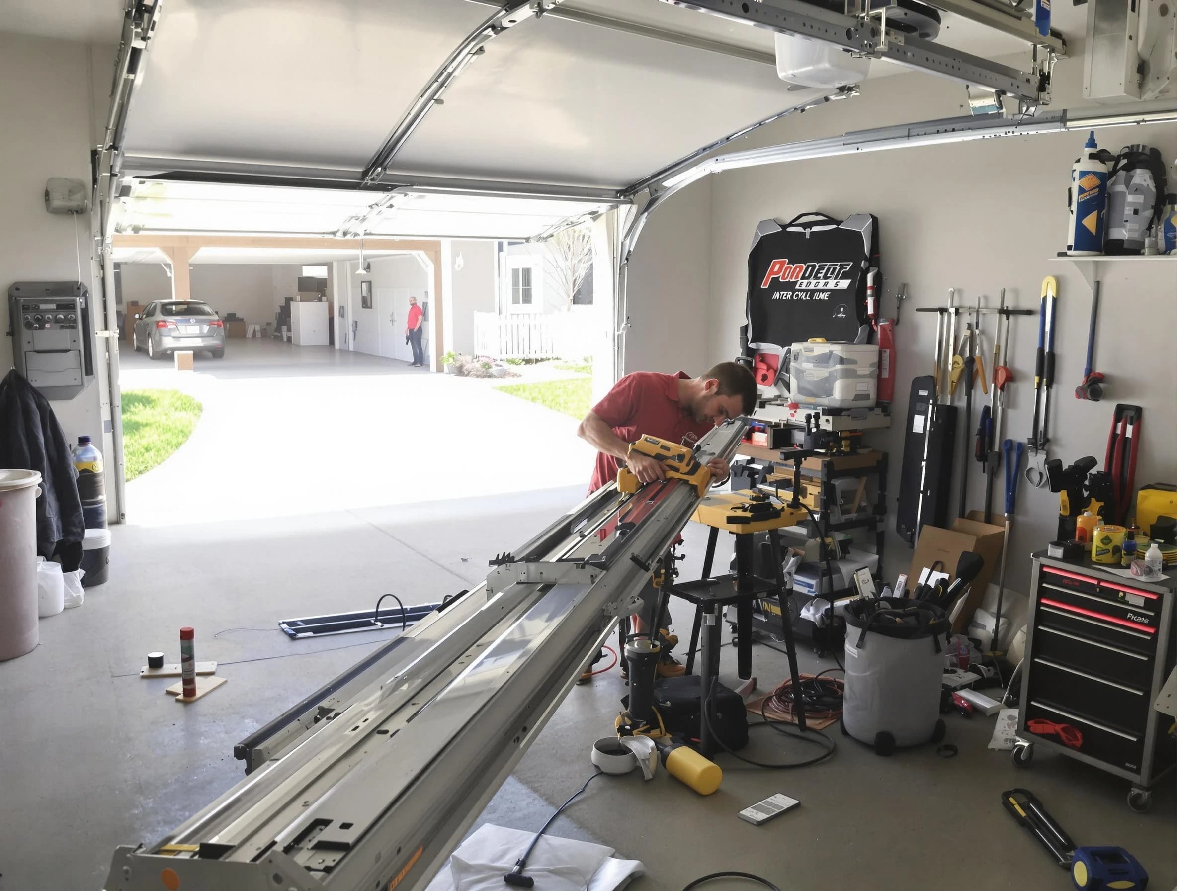 Upper Arlington Garage Door Repair expert performing track repair in Upper Arlington