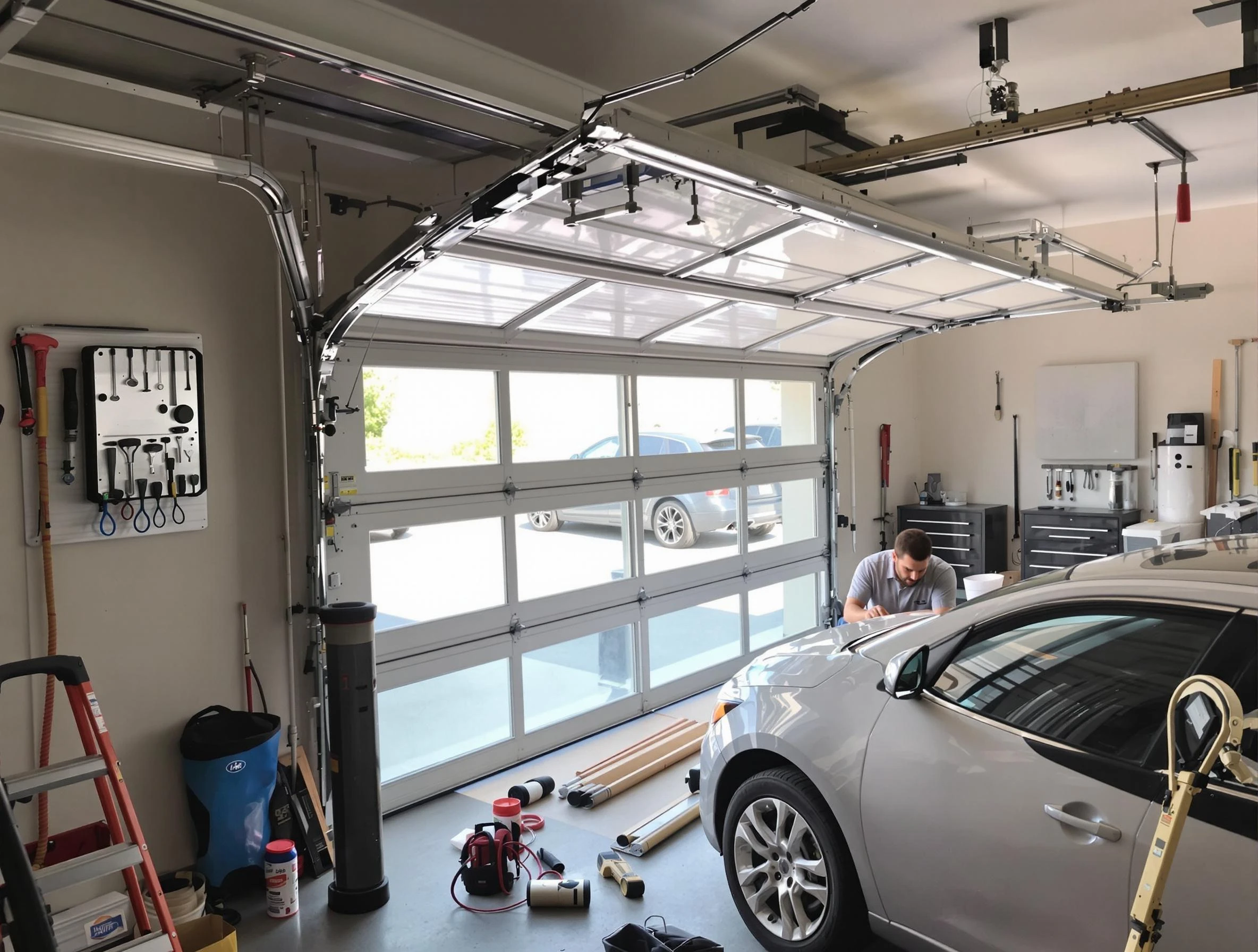 Garage door noise reduction service by Upper Arlington Garage Door Repair in Upper Arlington